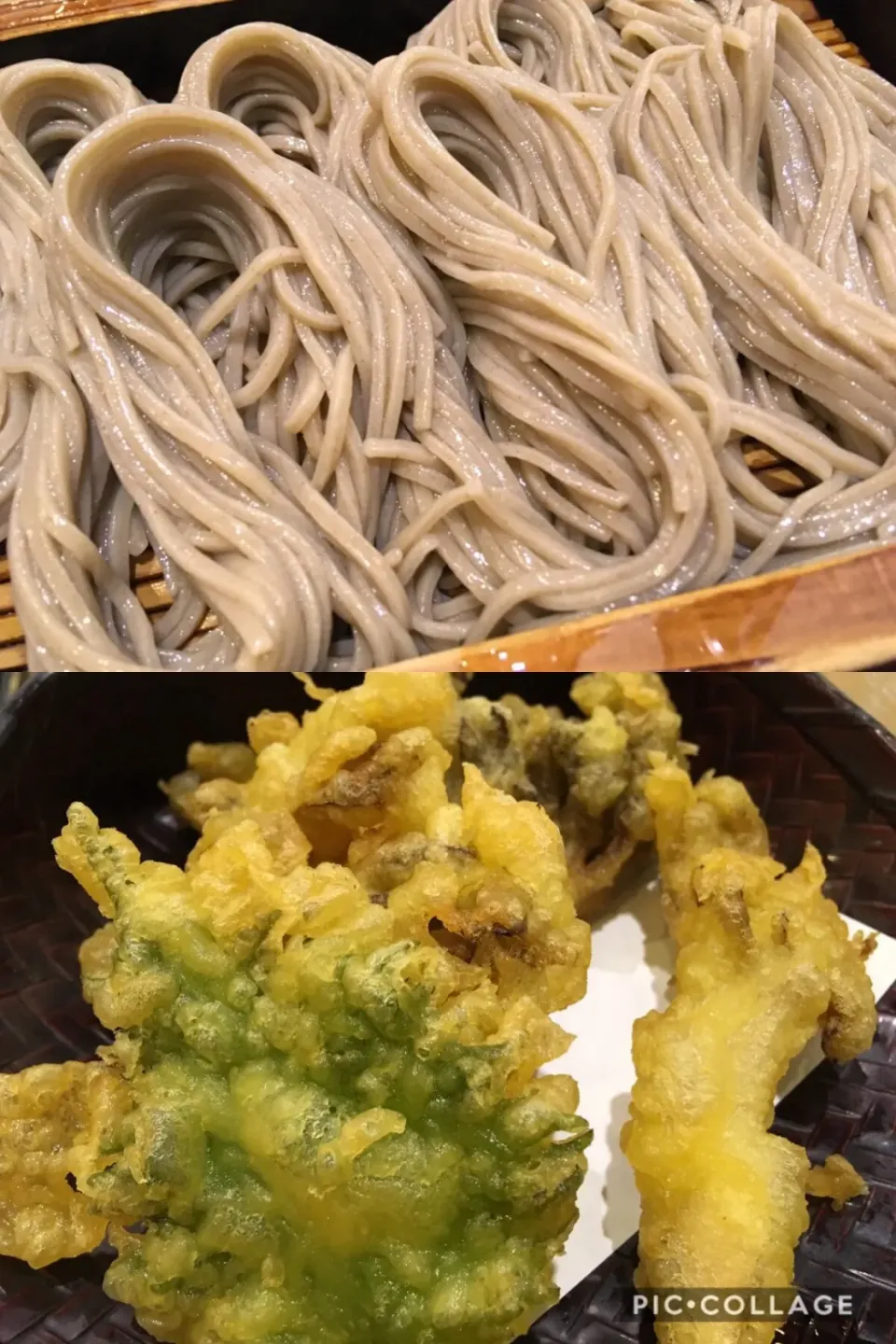 Snapdishの料理写真:さぁ、シーズンインです。越後湯沢のへぎ蕎麦と舞茸天麩羅を。帰路の疲れが吹っ飛びます。|sniper66さん