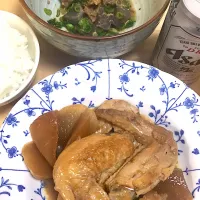 Snapdishの料理写真:手羽大根とどて焼き|りぷんちゃんさん