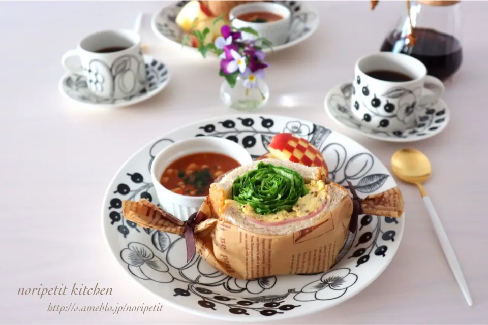 レンジdeスクランブルエッグ&くるくるレタスのサンドイッチ♡ by のりP (noripetit) | レシピサイト「Nadia | ナディア」プロの料理を無料で検索|noripetit(のりP)さん