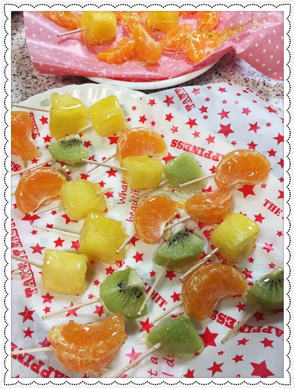 Snapdishの料理写真:フルーツ飴🍬|えみちさん