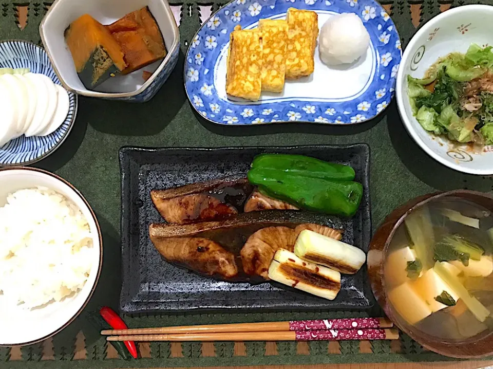 ぶりの照り焼き定食|ゆうかさんさん