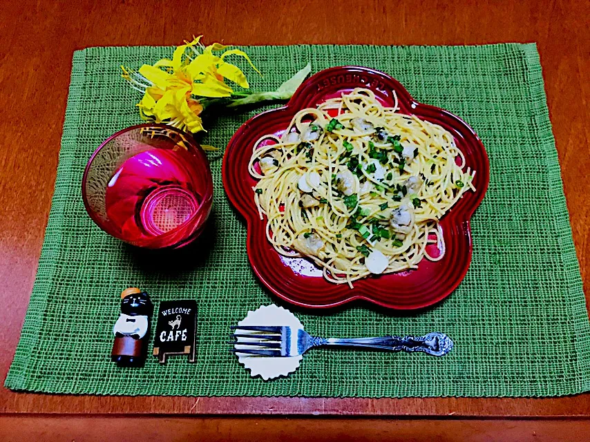 アサリの和風パスタ♪(*^^)o∀*∀o(^^*)♪|バシュランさん