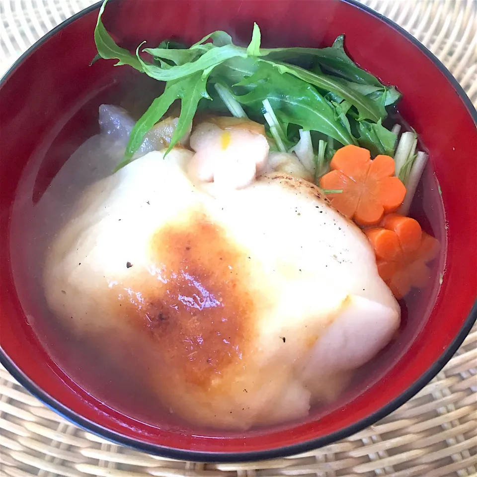 友達の家でついたお餅のお雑煮🐗|なーまりさん