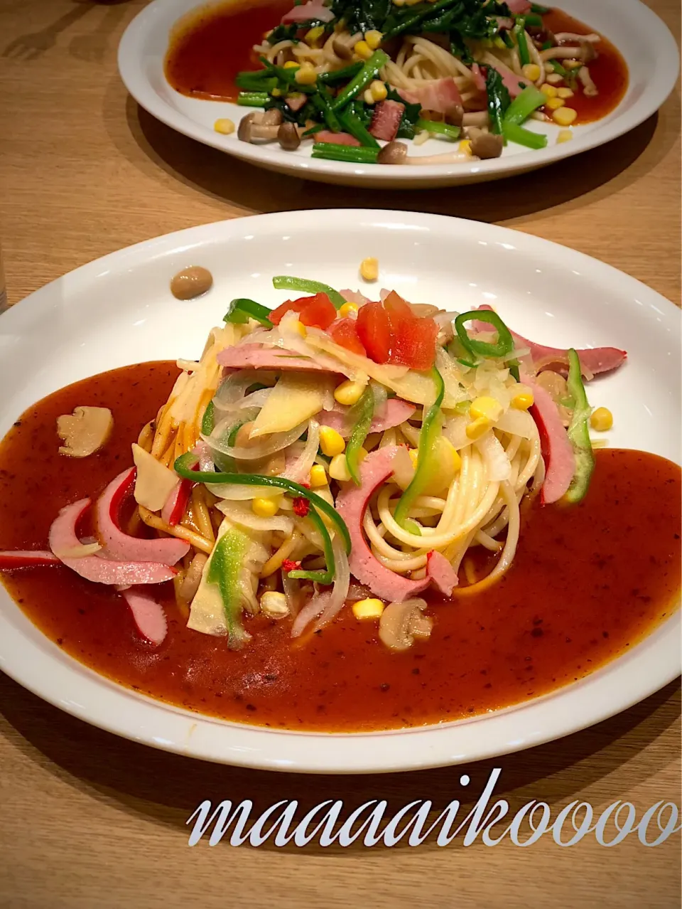 Snapdishの料理写真:名古屋めし①あんかけスパゲティ🍝ミラカン@チャオ💕|マイコさん