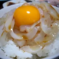 Snapdishの料理写真:釣りたてスルメイカ丼|Mayo  Yamamotoさん