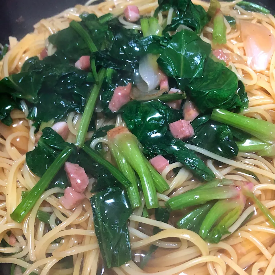 Snapdishの料理写真:ほうれん草のあんかけパスタ|MILKYさん