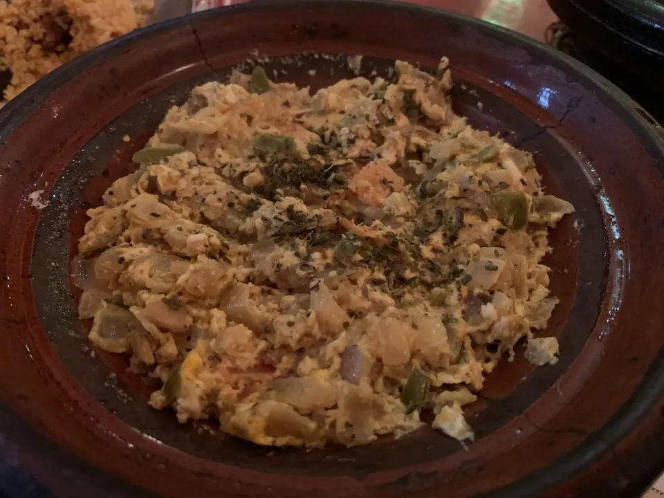 Snapdishの料理写真:はじめてのモロッコ料理！Berber omlete omlette|お家でbar!さん