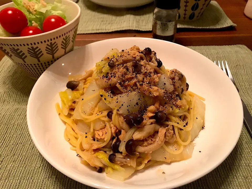 白菜とツナの和風パスタ by まんまるまうちゃん|Hiropanさん