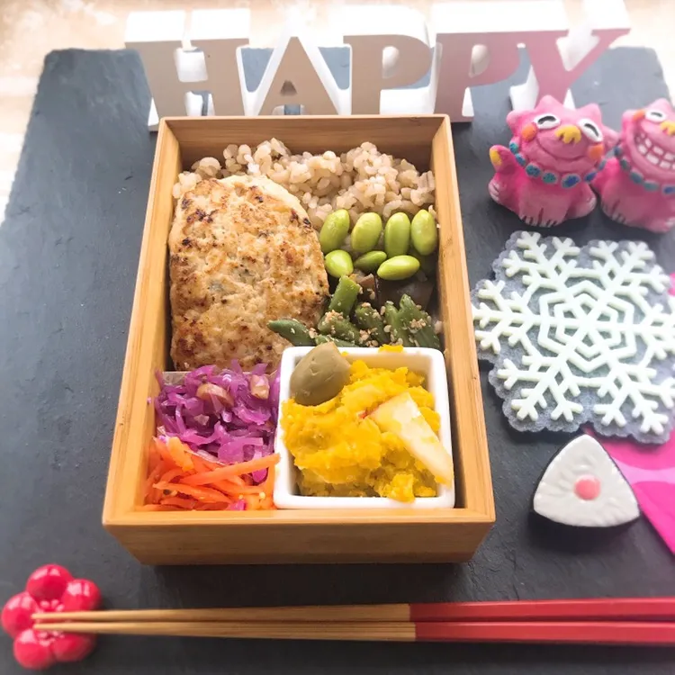 Snapdishの料理写真:鶏ハンバーグ弁当|churakitchenさん