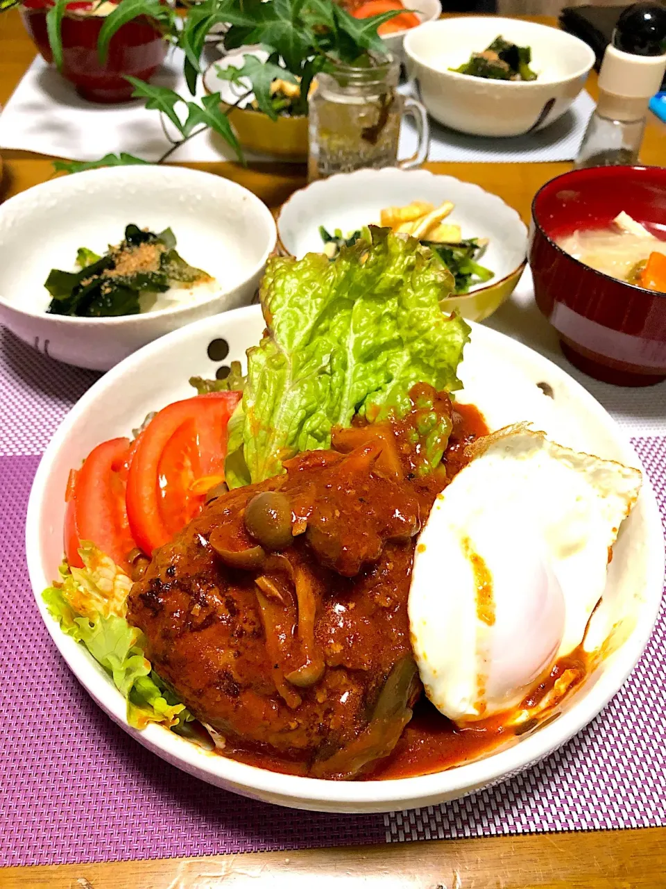 ロコモコ丼の晩御飯2019.1.15|くっきいママさん