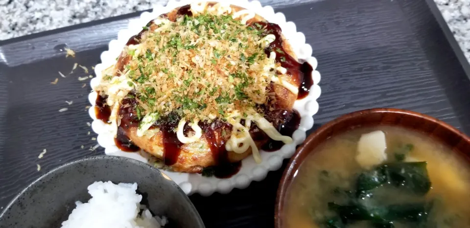 お好み焼きみたいなジャンボたこ焼き🐙|あぁちゃんさん