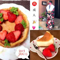 なだちいちゃんの料理 ❤️ベイクドチーズケーキ✨✨娘の成人式のお祝いに…😁💕