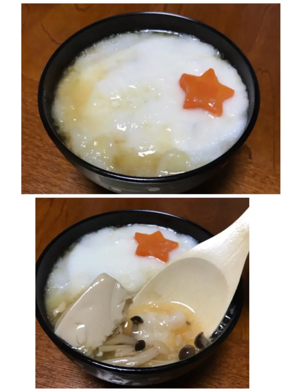 豆腐、キノコのとろろ蒸し|うさこさん