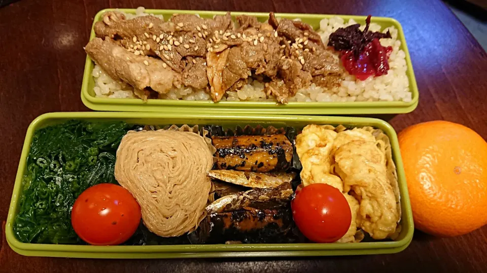 分づきご飯と秋刀魚の梅煮弁当
 #今日のお弁当|りょーさん