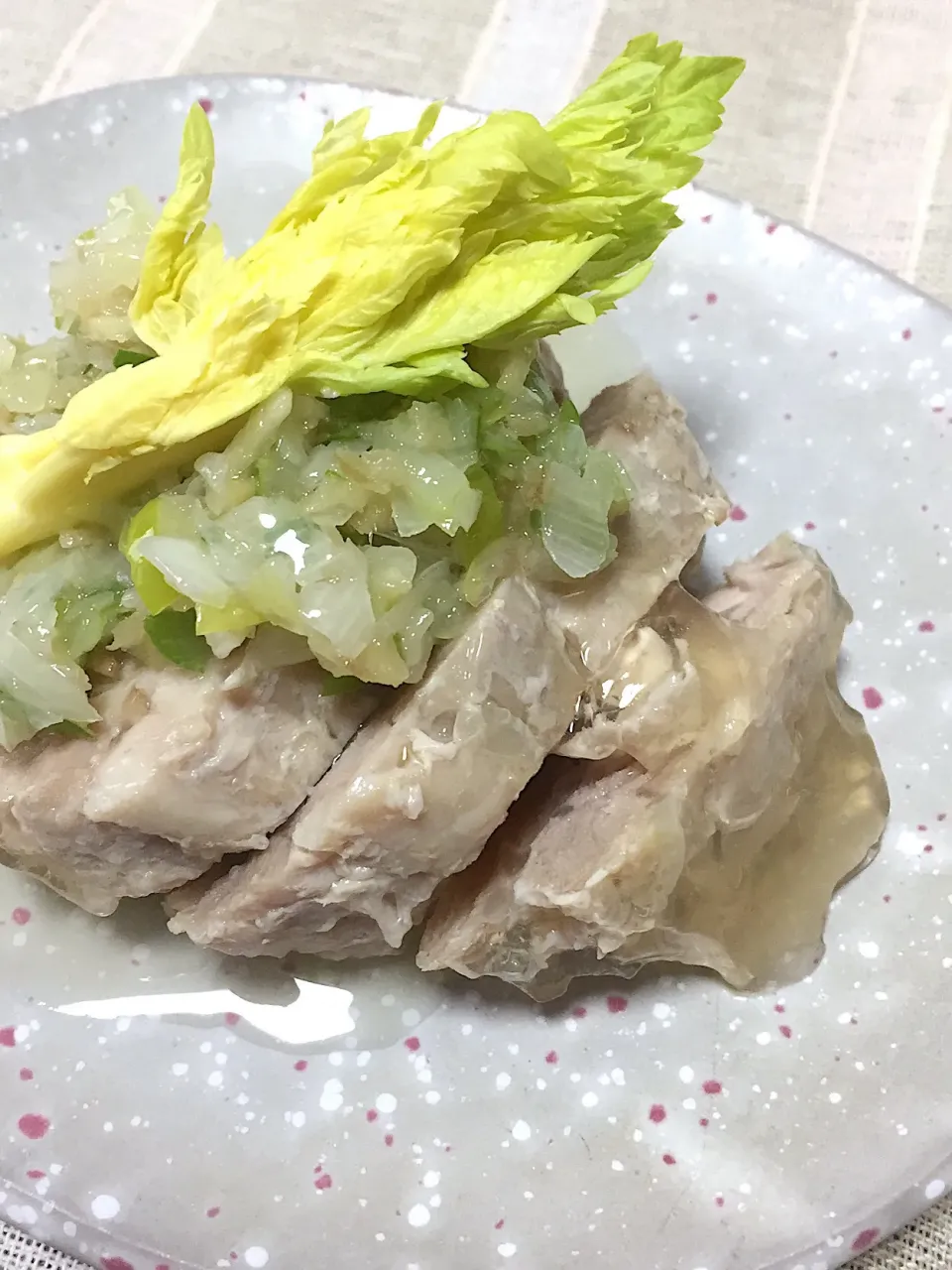 プルプルコラーゲン鶏モモ肉のぶっかけねぎ塩〜♪|miya39さん