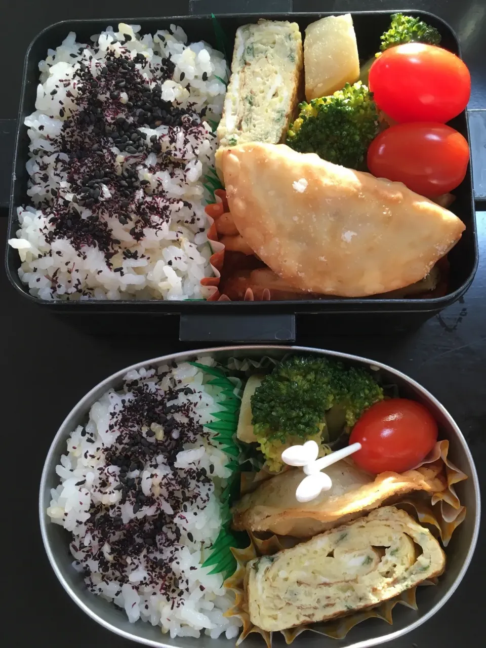 Snapdishの料理写真:16 Jan 2019, 年中娘とパパのお弁当〜|kikkiさん