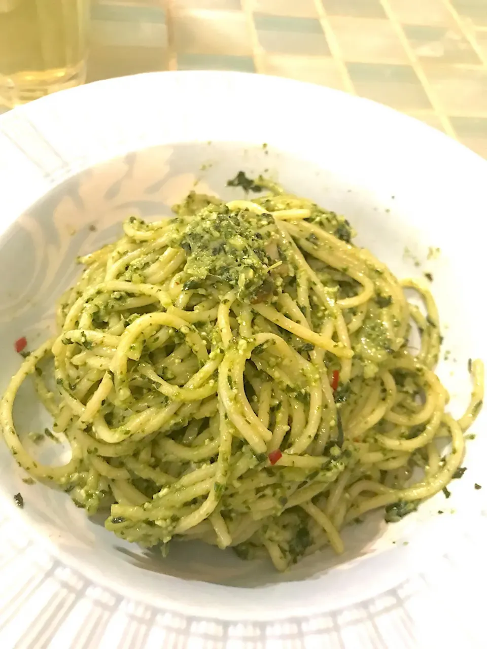 Basil pest spaghetti 🍝|kazuko Tsujiさん