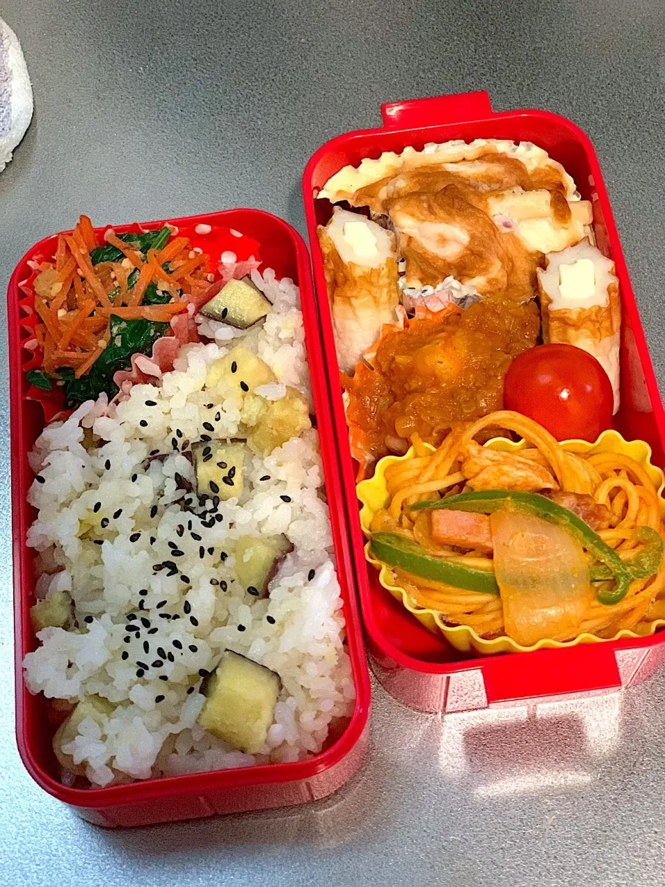 ホクホクさつまいもご飯弁当🍠|irodori🍡さん