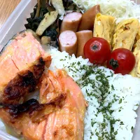 Snapdishの料理写真:#手作り弁当  #鮭の西京焼き弁当 #卵焼き|乙川大地さん