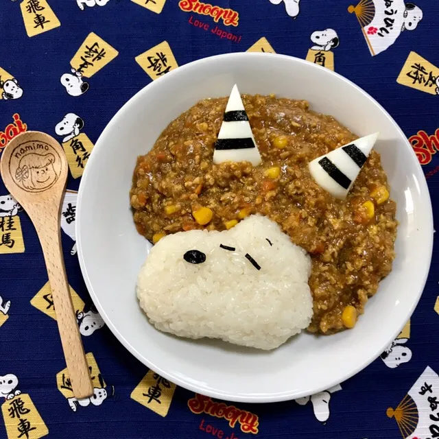 スヌーピーの節分デコカレー|namimoさん