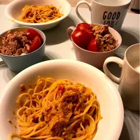 トマトとツナのスパゲッティ.🍝|fuchicotaさん