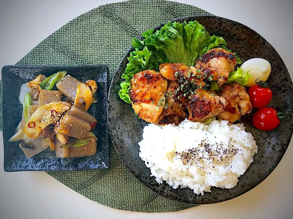 鳥もも肉のニンニク醤油焼き|りさあんさん