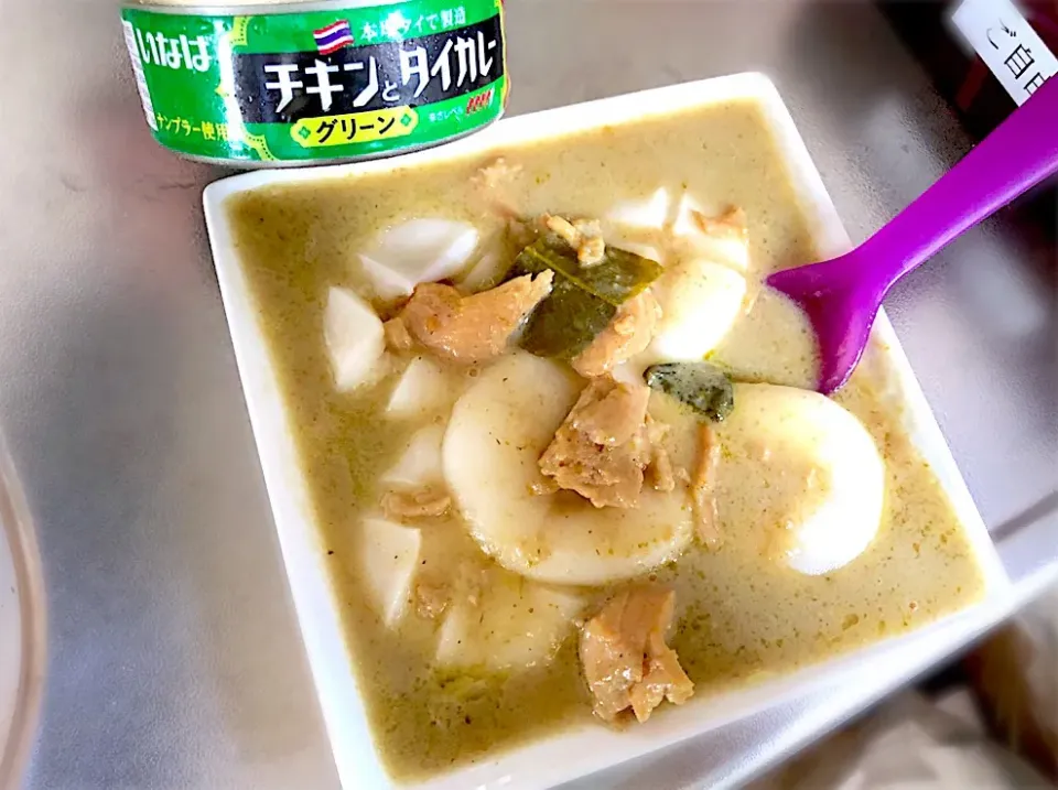 お餅とタイグリーンカレー🇹🇭|pepiさん