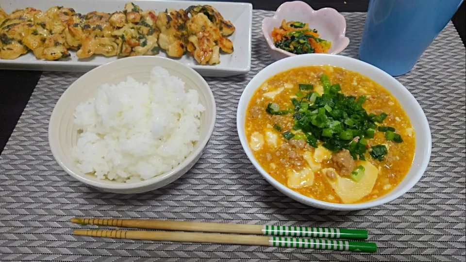 麻婆豆腐　胸肉と大葉のゴロゴロ焼き|いとりんさん