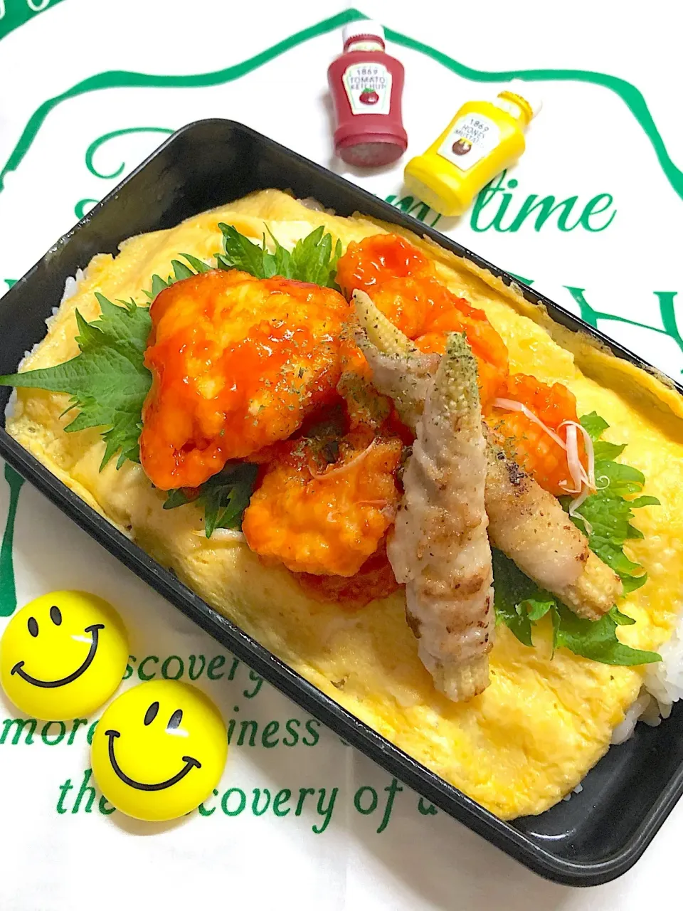 Snapdishの料理写真:のっけ弁当🍱|三姉妹のママさん