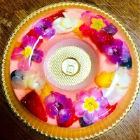 Snapdishの料理写真:お花のケーキ、いただきました。|yoshikoさん