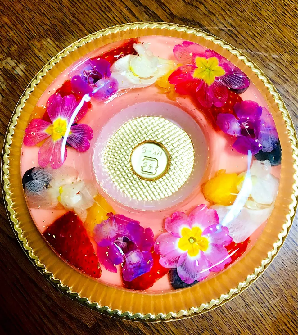 Snapdishの料理写真:お花のケーキ、いただきました。|yoshikoさん