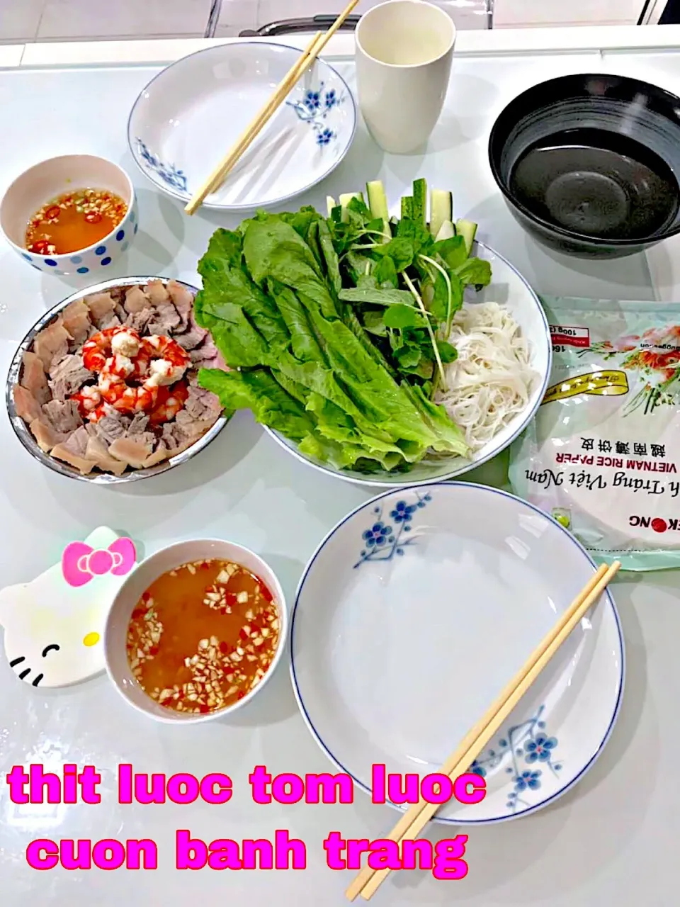 thịt luộc cuốn bánh tráng- Vietnamese spring roll|デビッドさん