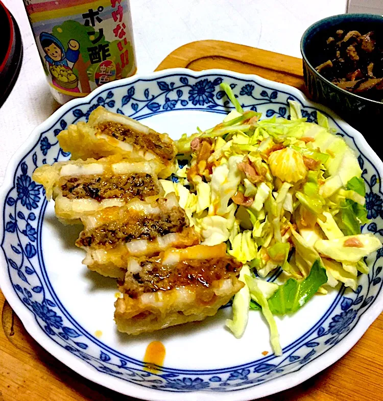 レンコンと豚肉と干し椎茸のはさみ揚げ|Jun Uehiraさん