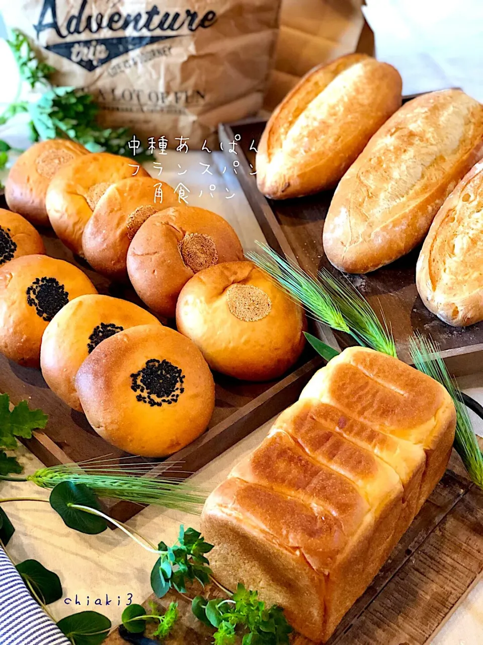 Snapdishの料理写真:荻山和也先生のパン教室🍞🥖🥪マスターコースLESSON2#荻山和也先生のパン教室#フランスパン#あんぱん#角食パン|chiaki3（平川ちあき）さん