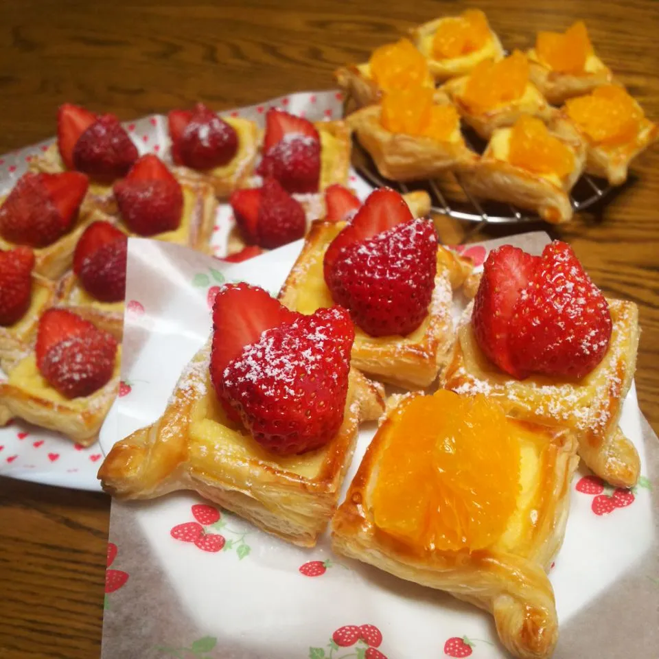 いちごカスタードパイ🍓
オレンジカスタードパイ🍊|CHIEMIさん