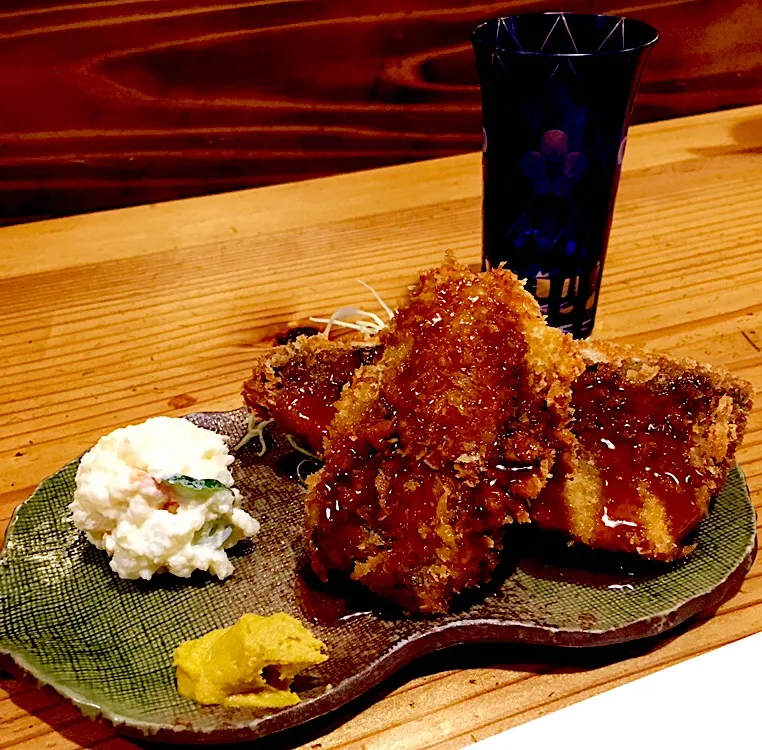 #カキフライ & #アジフライ
with 冷酒|酒肴菜 kun                          自 2018.5.1さん