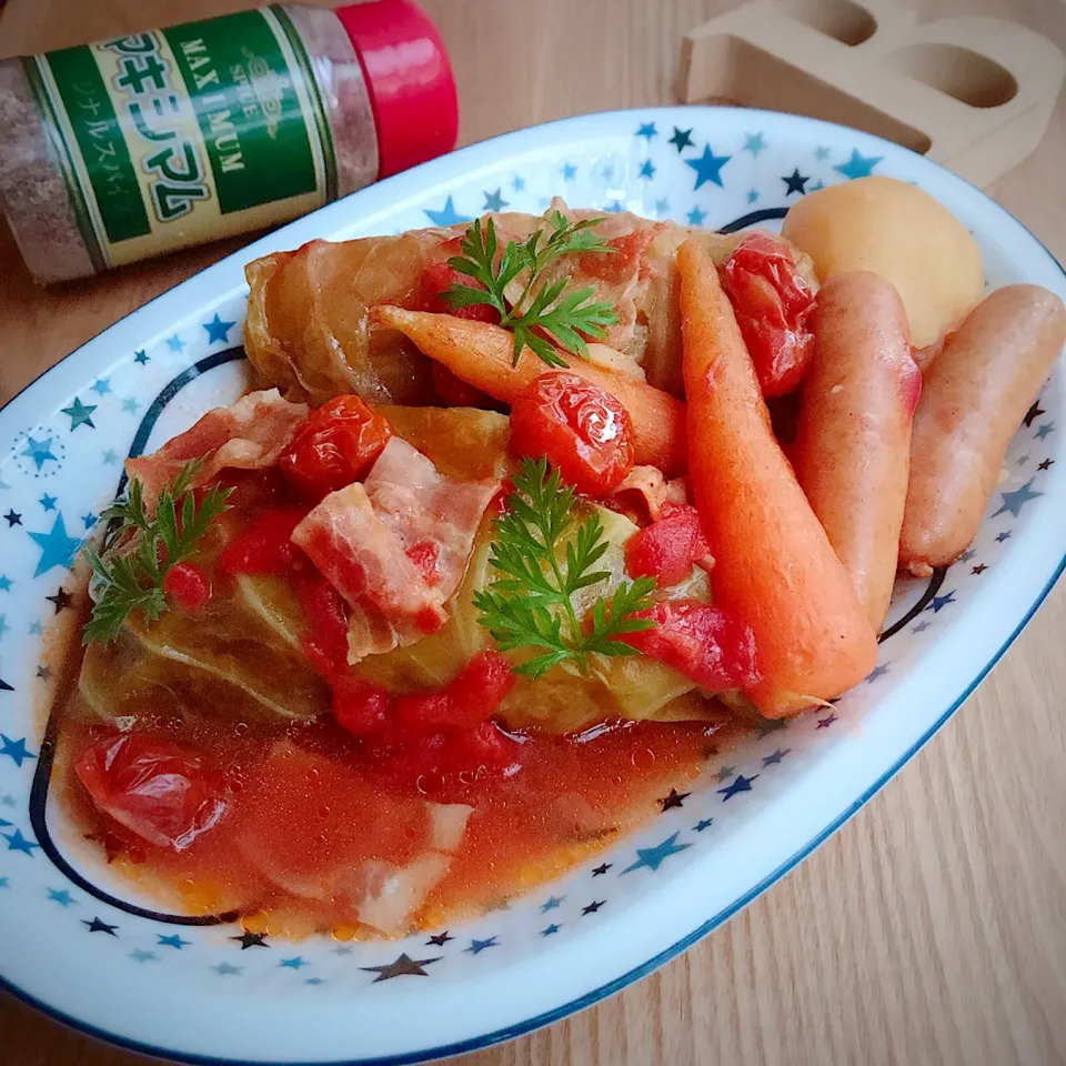 ばろんの料理 電気圧力鍋deロールキャベツ💕今回はトマト味🍅✨  #siroca電気圧力鍋|ばろんさん