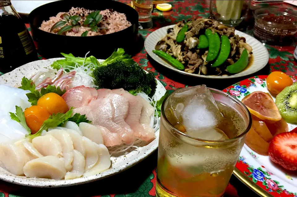 お赤飯で晩ご飯|keikoさん