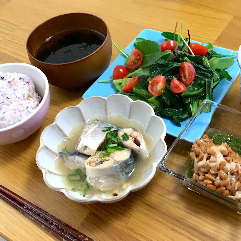 サバの水煮缶でお昼ごはん|りりさん