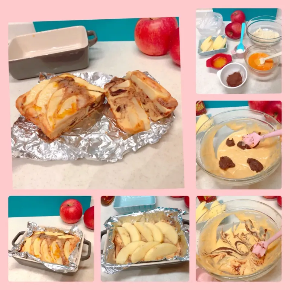 🍎林檎のケーキ(マーブルココア)🍎|ぷらっとさん