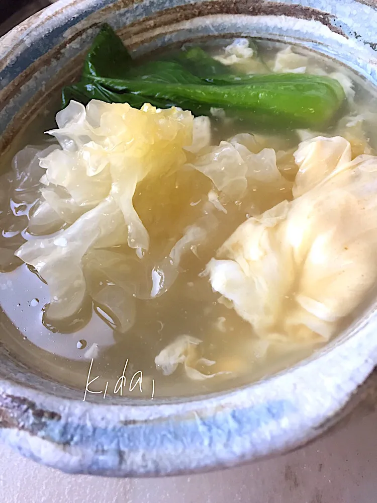 白木耳を使った、玉子と豆腐のスープ 2019.1|FU-TEN 古原貴大さん