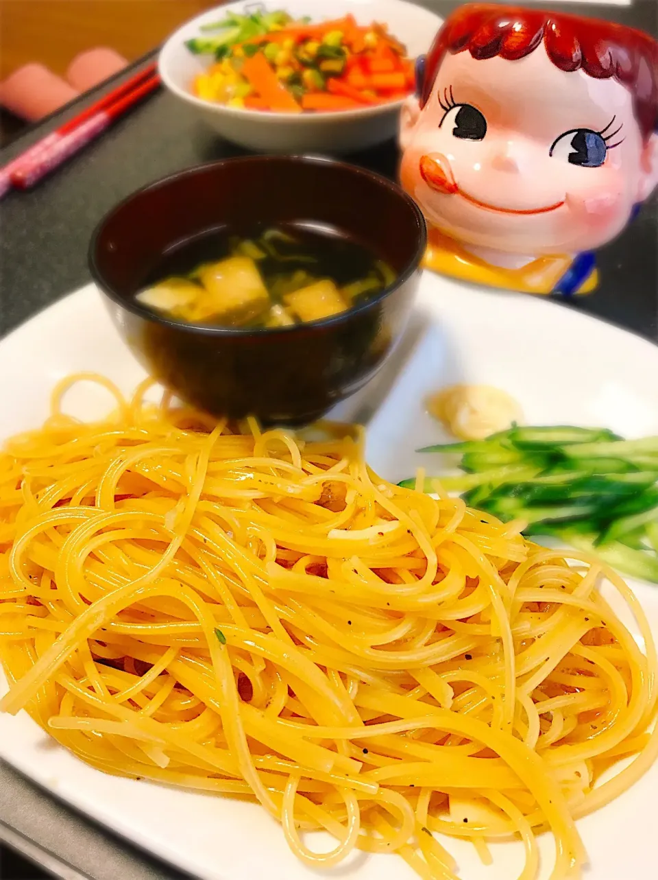 卵とチーズ♡混ぜるだけパスタ。|ぽき。さん