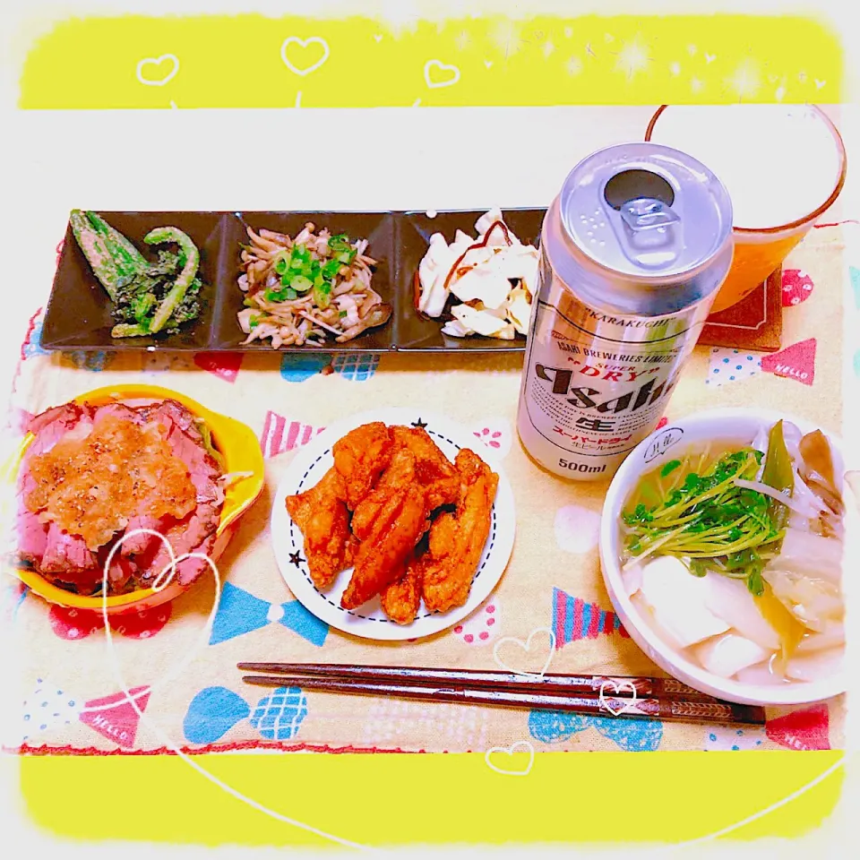 Snapdishの料理写真:１／２２ ｔｕｅ
晩ごはん🍴＊○°|rinaronarさん