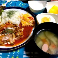 Snapdishの料理写真:鶏肉のトマト煮込み|みいさん