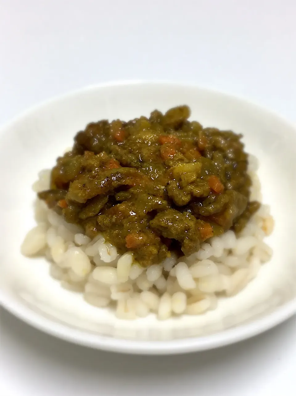 手作りキーマカレー もち麦の上に♪|真弓さん