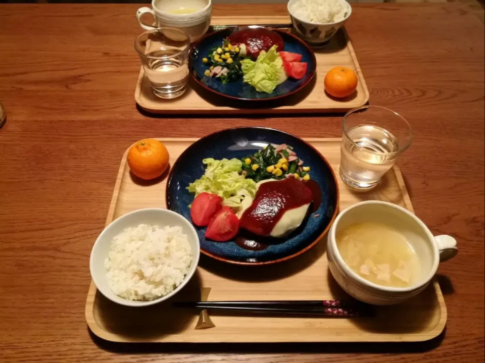 Snapdishの料理写真:はんばーーーぐ #ハンバーグ #夜ご飯|こあささん