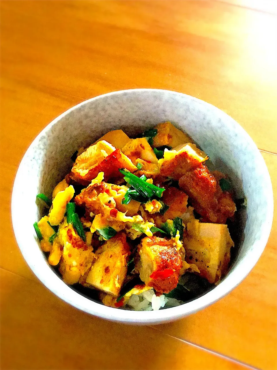 コンビニ惣菜チキンで、スタミナ丼(*´꒳`*)|波瑠 燐華さん