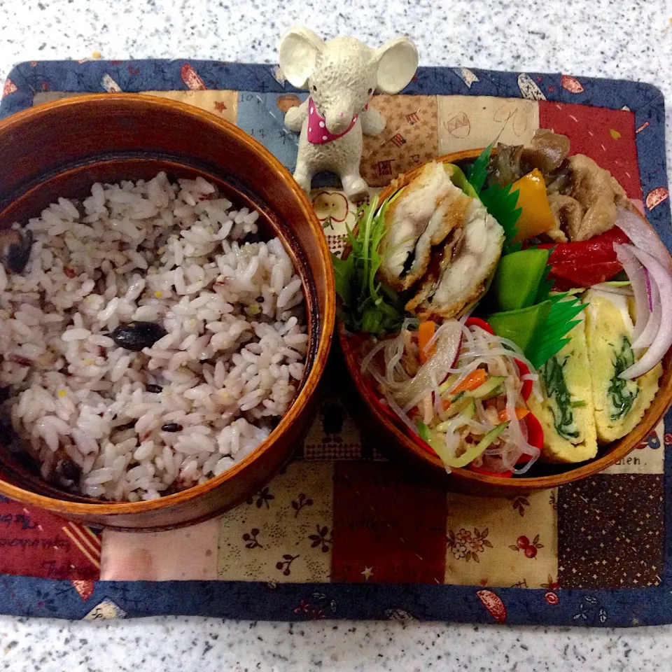 今日のお弁当😊 #丸弁当  #地味弁当  #夫弁当  #わっぱ弁当|naonaomimichanさん