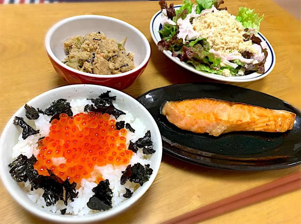 本日の夜ご飯は海の親子☆|あやさん