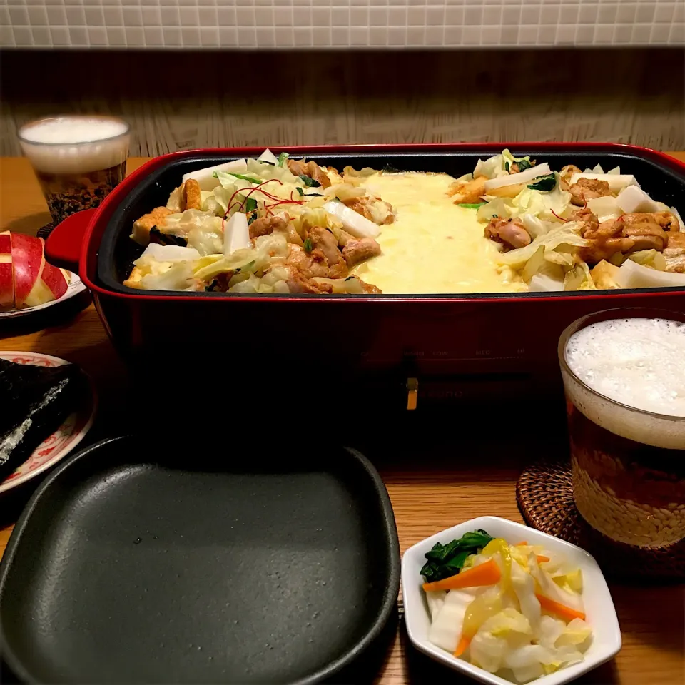 Snapdishの料理写真:チーズタッカルビの晩ごはん|むぎこさん